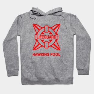 Hawkins Pool Lifeguard RED Hoodie